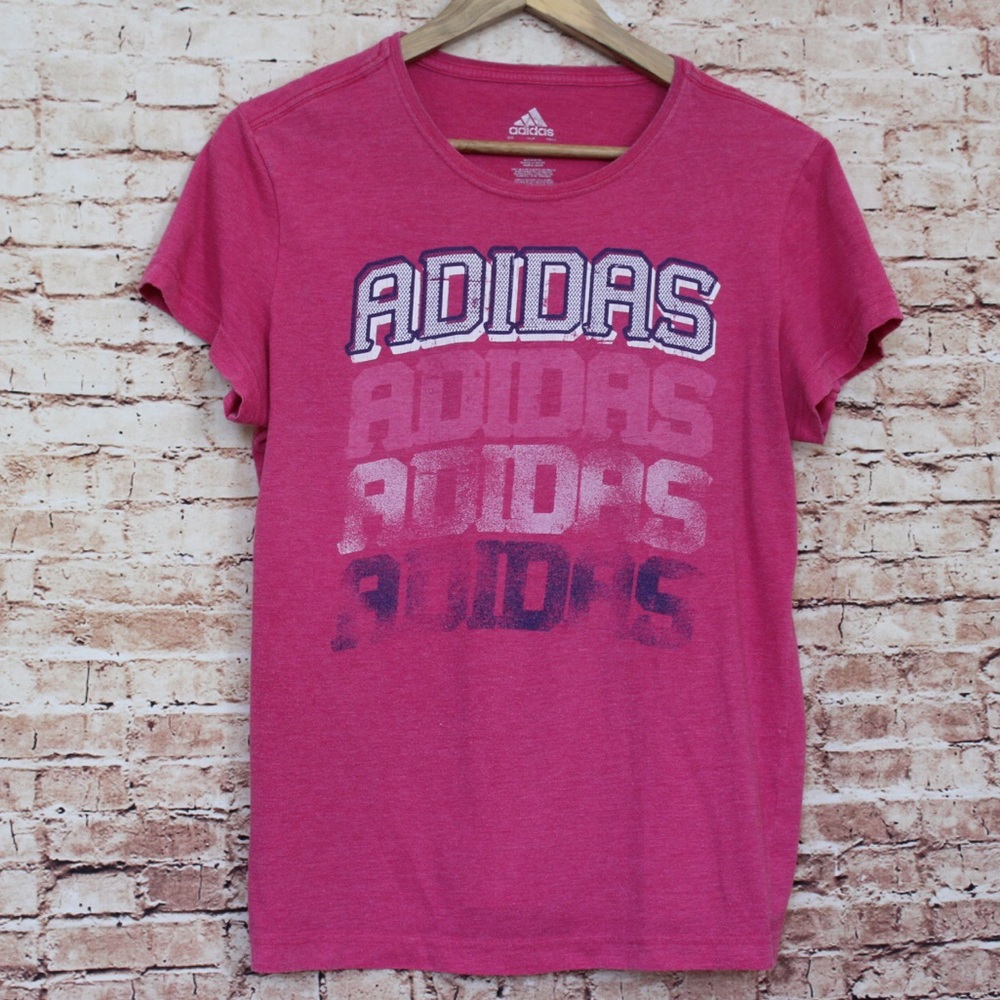 Adidas | Pink Jersey Logo Tee shirt